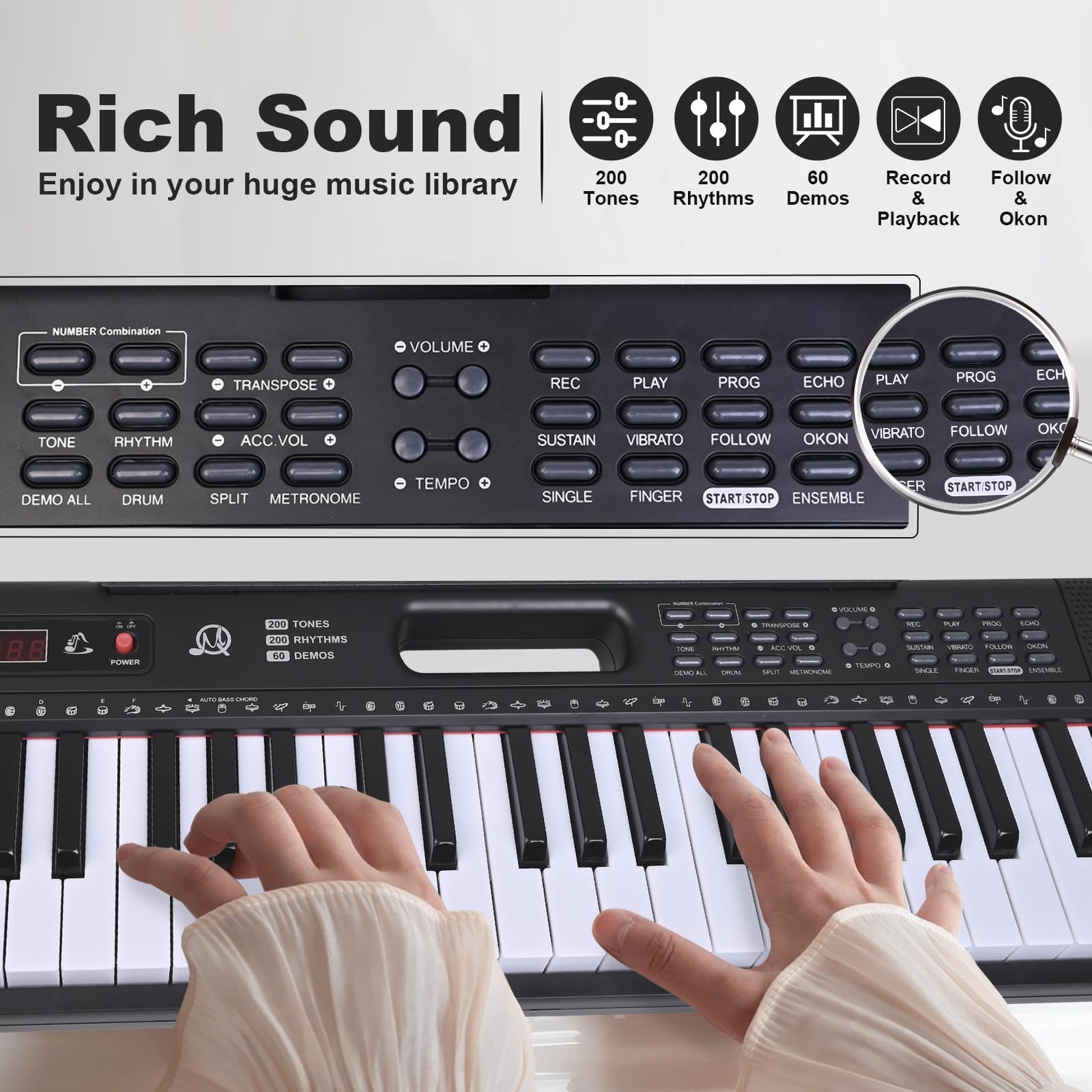 Amazon.com: 61 keys piano keyboard, Electronic Digital Piano
